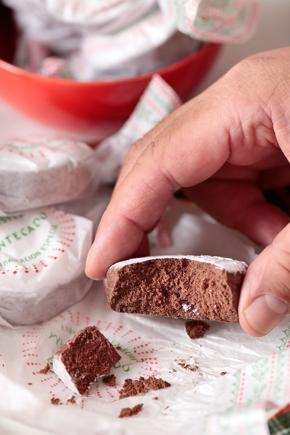 Receta mantecados de chocolate