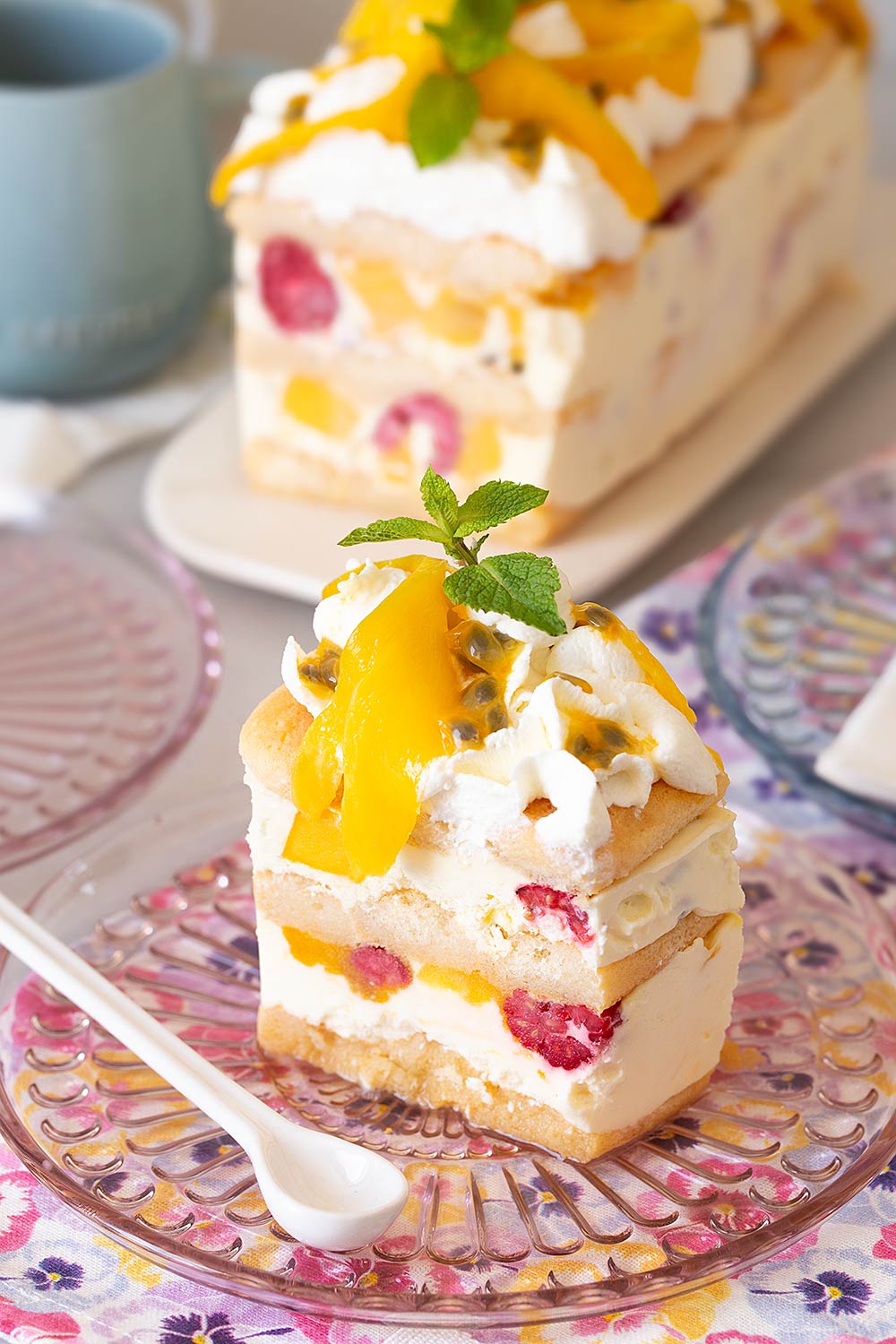 Receta tarta helada de mango y maracuyá