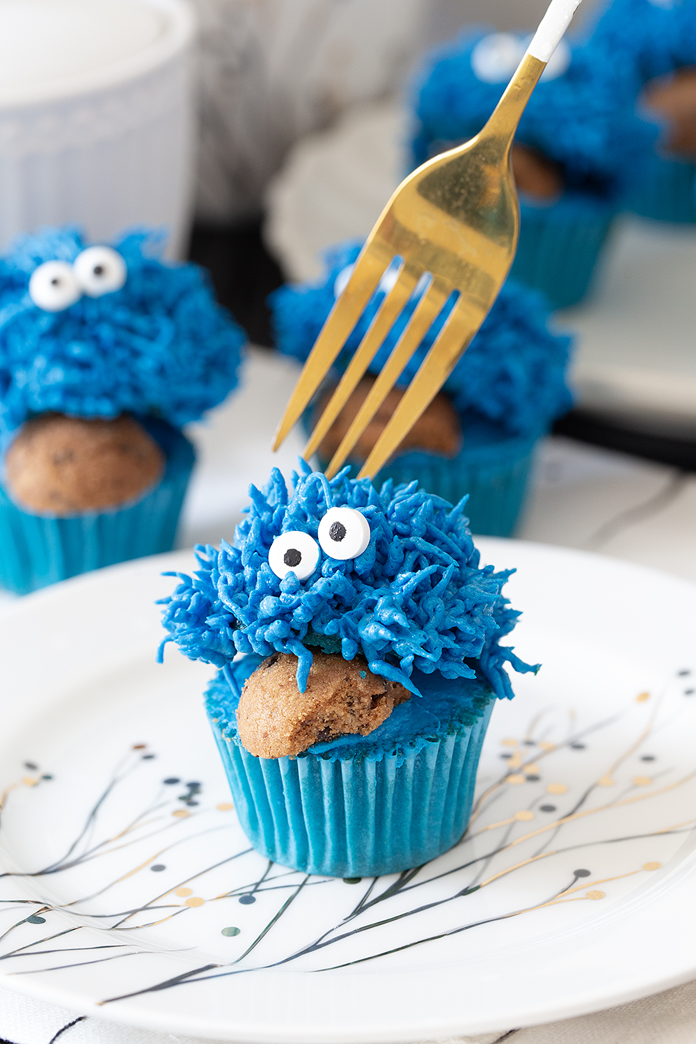 Receta cupcakes monstruo de las galletas para Halloween