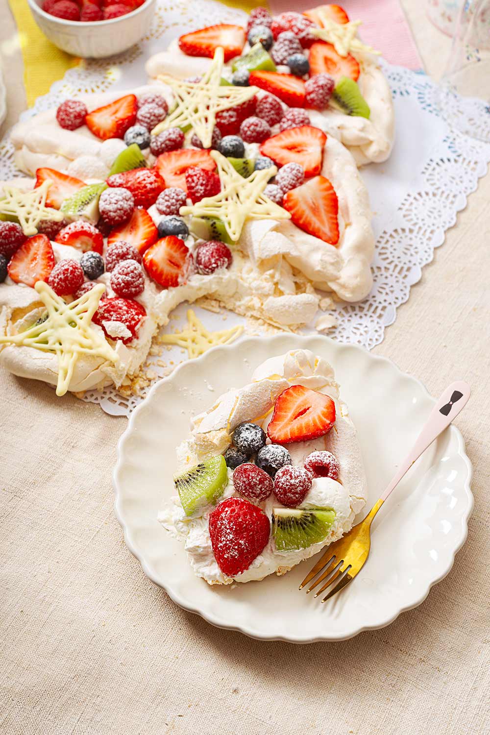 receta pavlova arbol navidad